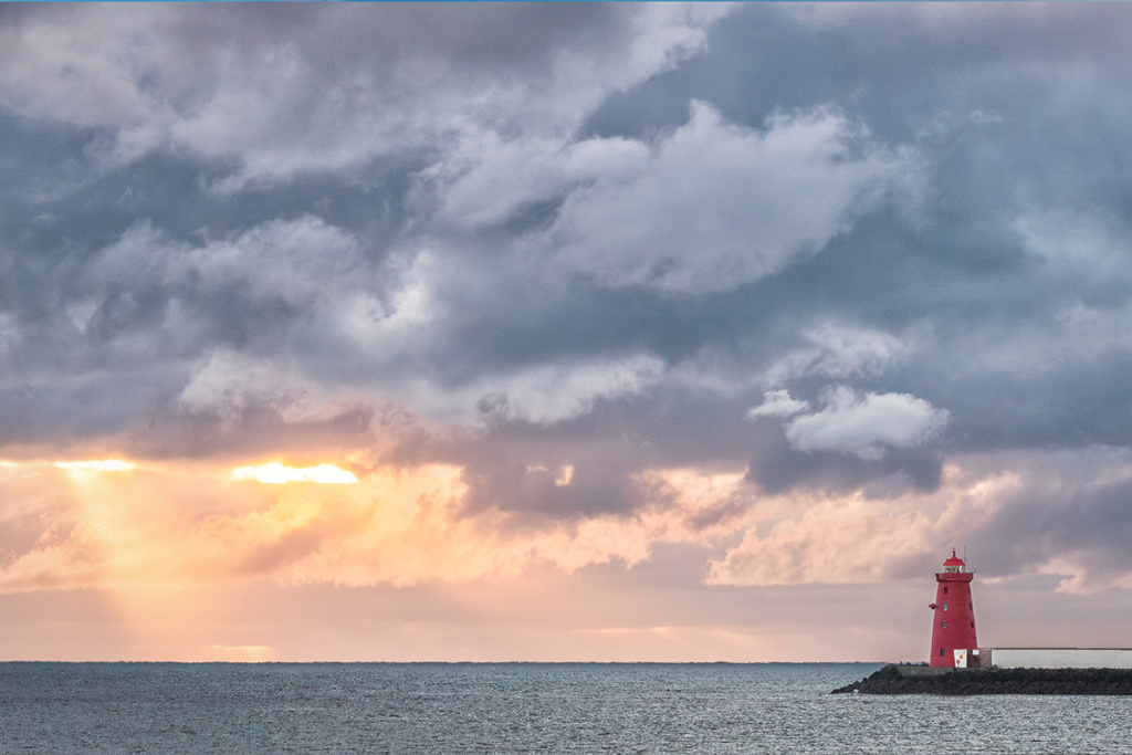 Picture of Poolbeg Lighthouse at Sunrise